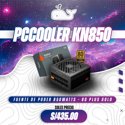 Fuente de Poder PCCOOLER KN850 | 850W • 80 Plus Gold • Full Modular